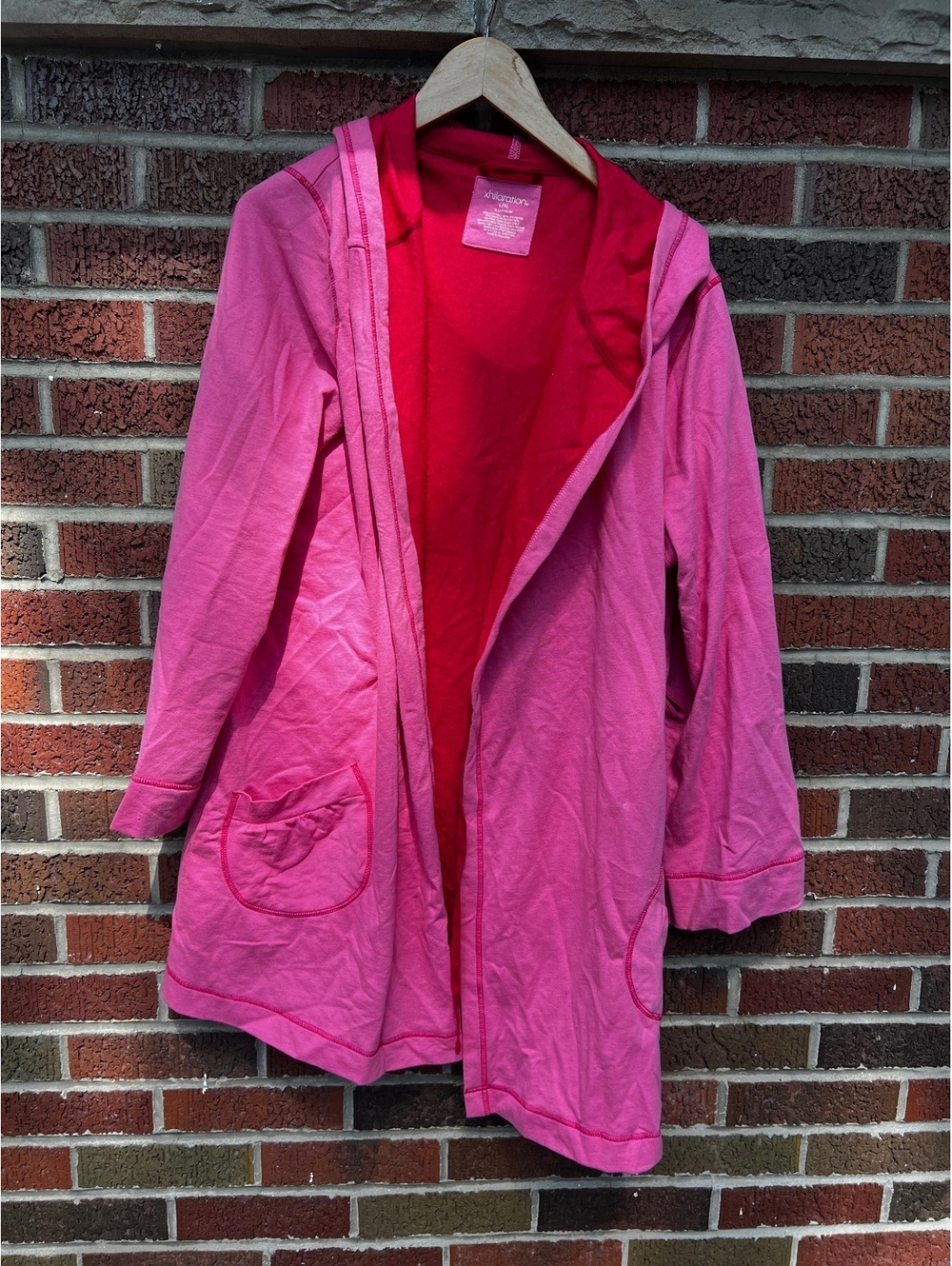 Xhilaration Barbie Pink Red Interior Pajama Robe
